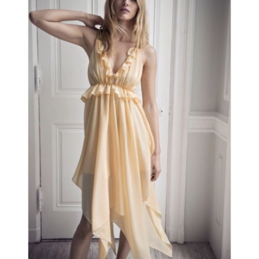 100% Silk - Chain Strap Halter Dress - NWT
